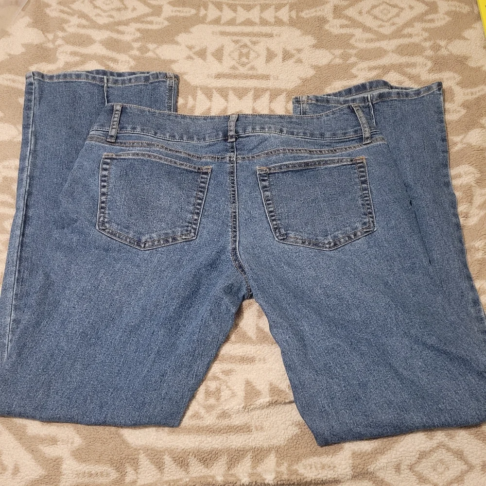 No Boundaries Blue Mid-Rise Bootcut Jeans with Front Seams - Picture 5 of 8